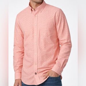 Ben Sherman Peach Dash Stripe Button Down Shirt Men’s S NWT